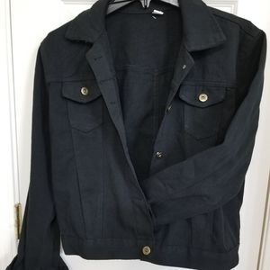 Black linen weight jean jacket